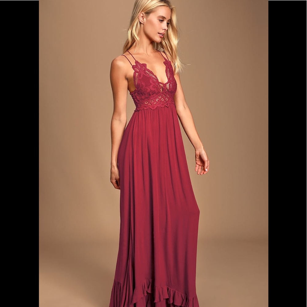 Free People Adella Maxi in Berry